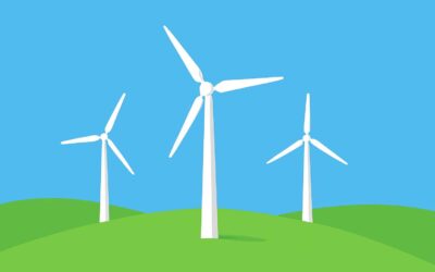 Vivid wind turbine clipart for sustainable design inspiration.