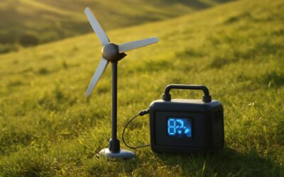 Power on the go: portable wind turbine with battery for off-grid adventures