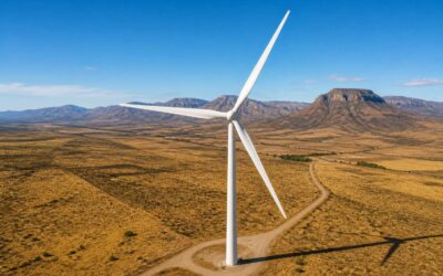 Wind turbine in South Africa: powering a renewable future.